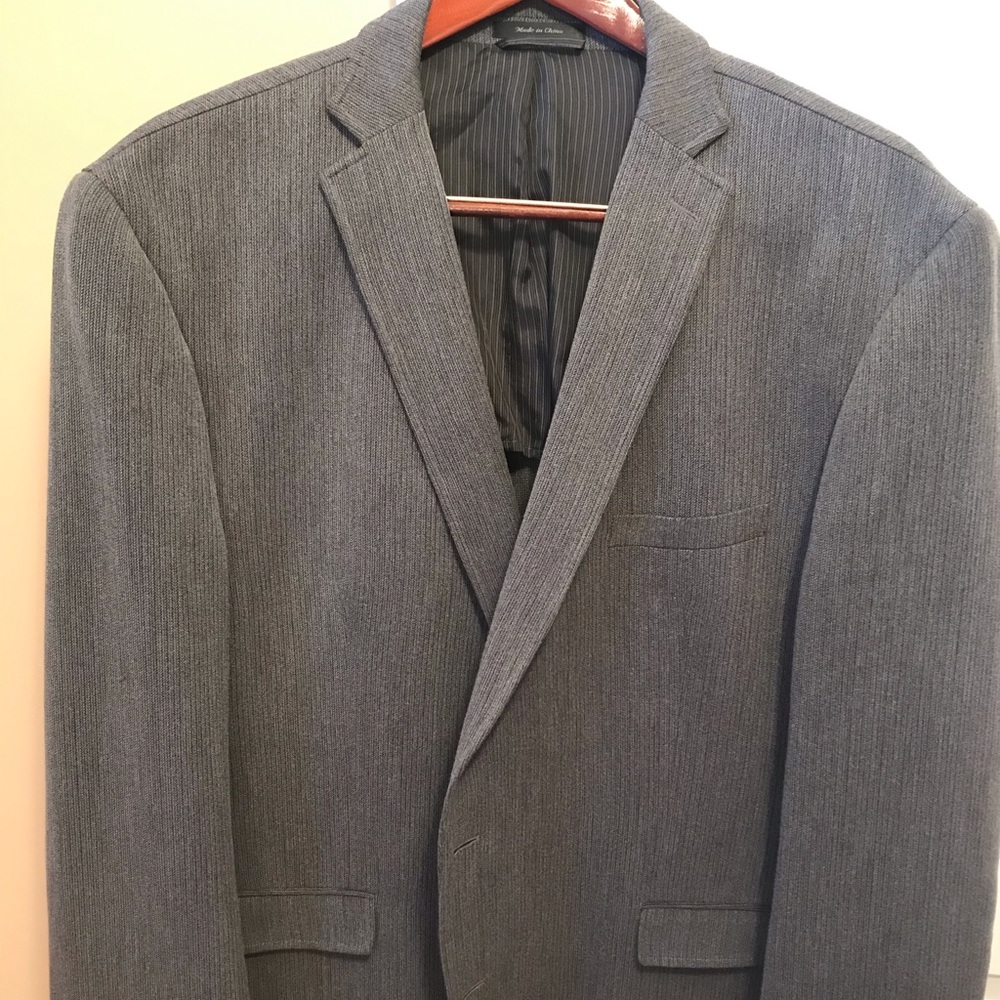Calvin Klein Gray Herringbone Sport Coat Size 56L